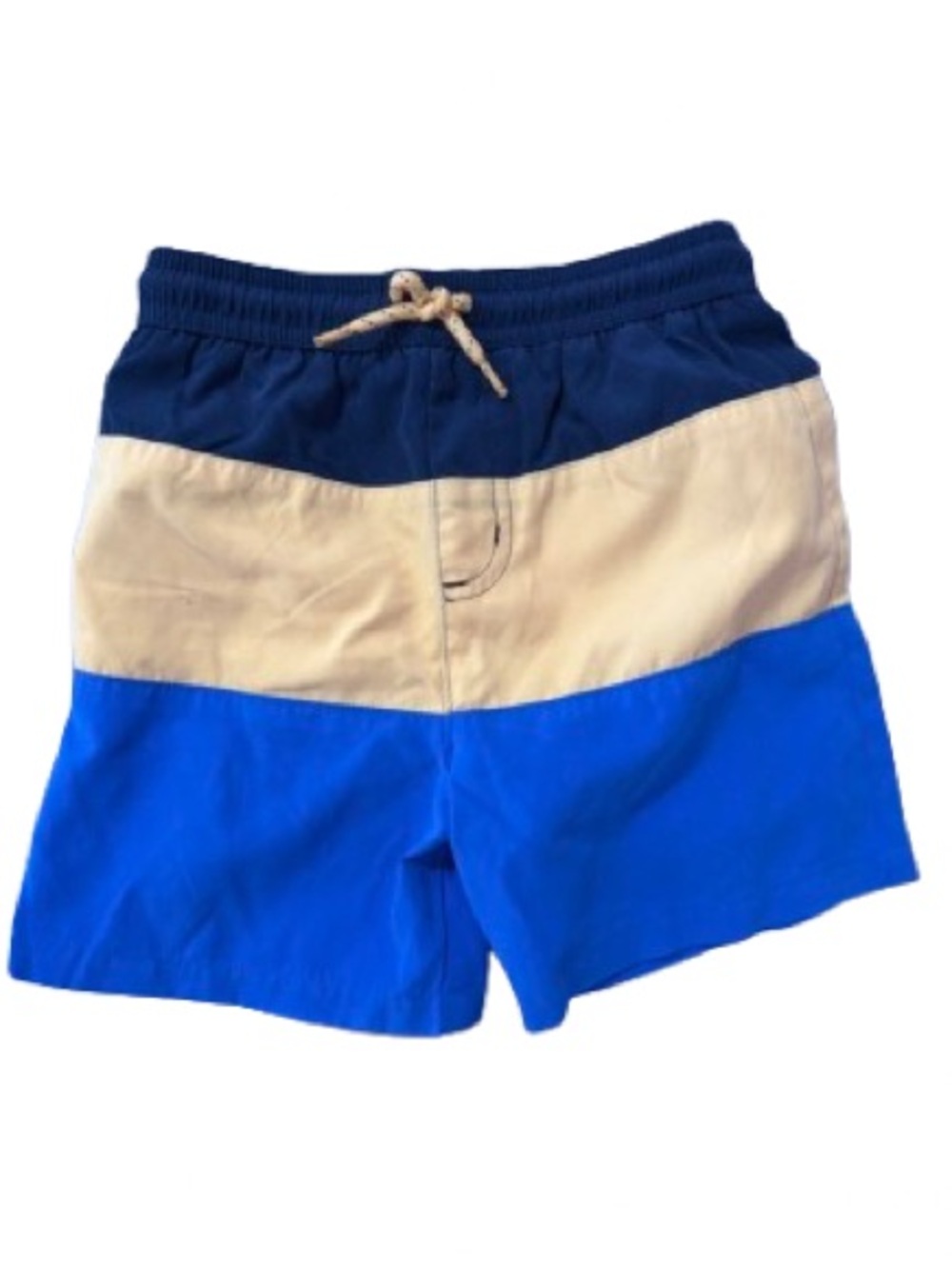 jumping beans -Navy, Cream & Bright Blue Colorblock Swim Trunks Size 3T